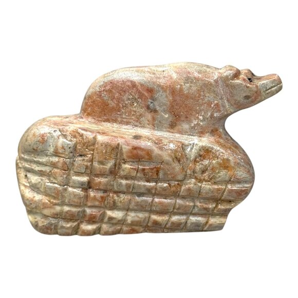 Vintage Keith Bobelu Bear On Mountain Fetish Large 3" Signed Native American - Picture 3 of 7